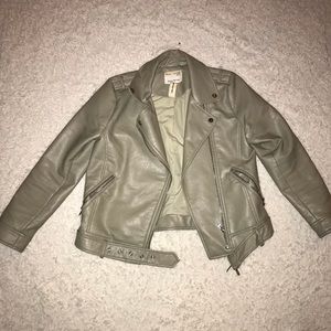 Zara leather jacket girls